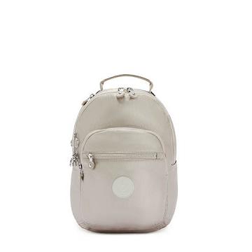 Mochilas Kipling Seoul Small Metallic Tablet Beige | MX 1610MQ